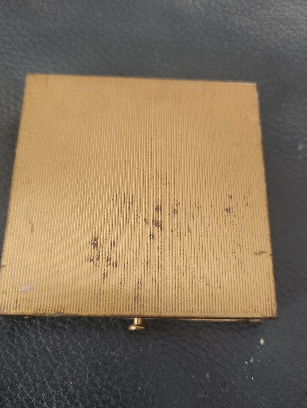 Vintage Fifth Rex Avenue Powder Compact Mirror Womens Square Gold Tone. - Picture 2 of 5